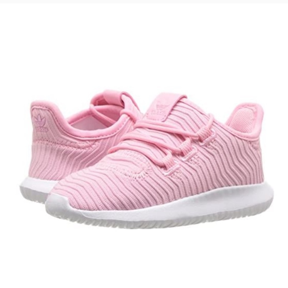 NWT Adidas Tubular Shadow LTPINK/LTPINK/FTWWHT PINK B37126 Size 3.5Y Medium
